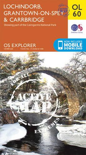 OS Explorer ACTIVE OL60 Lochindorb, Grantown-on-Spey & Carrbridge (OS Explorer Map Active)