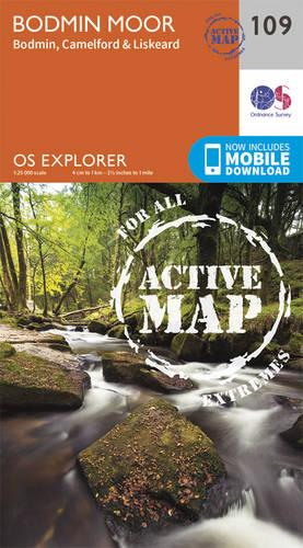 OS Explorer Map Active (109) Bodmin Moor (OS Explorer Active Map)