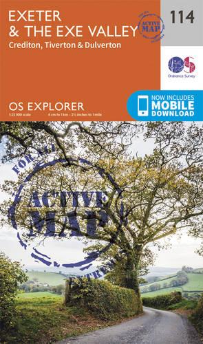 OS Explorer Map Active (114) Exeter and the Exe Valley (OS Explorer Active Map)