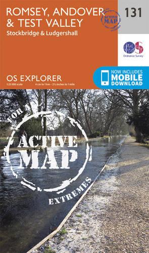 OS Explorer Map Active (131) Romsey, Andover and Test Valley (OS Explorer Active Map)
