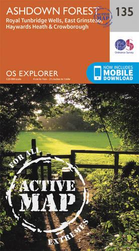 OS Explorer Map Active (135) Ashdown Forest (OS Explorer Active Map)