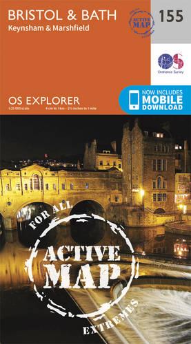 OS Explorer Map Active (155) Bristol and Bath (OS Explorer Active Map)