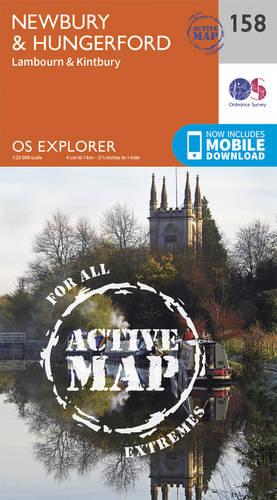 OS Explorer Map Active (158) Newbury and Hungerford (OS Explorer Active Map)