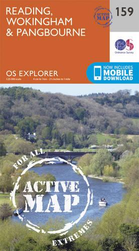 OS Explorer Map Active (159) Reading, Wokingham and Pangbourne (OS Explorer Active Map)