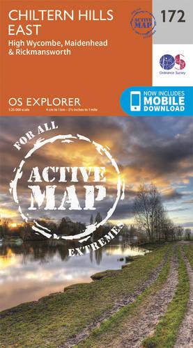 OS Explorer Map Active (172) Chiltern Hills East (OS Explorer Active Map)