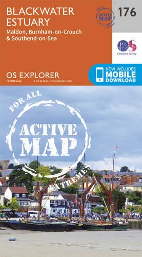 OS Explorer Map Active (176) Blackwater Estuary (OS Explorer Active Map)