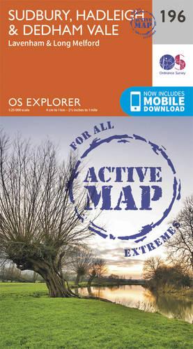 OS Explorer Map Active (196) Sudbury, Hadleigh and Dedham Vale (OS Explorer Active Map)