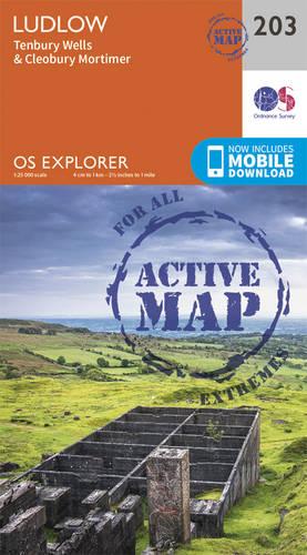 OS Explorer Map Active (203) Ludlow and Tenbury Wells (OS Explorer Active Map)