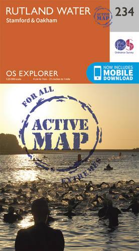 OS Explorer Map Active (234) Rutland Water, Stamford and Oakham (OS Explorer Active Map)