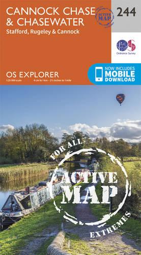 OS Explorer Map Active (244) Cannock Chase (OS Explorer Active Map)