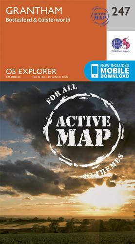 OS Explorer Map Active (247) Grantham (OS Explorer Active Map)