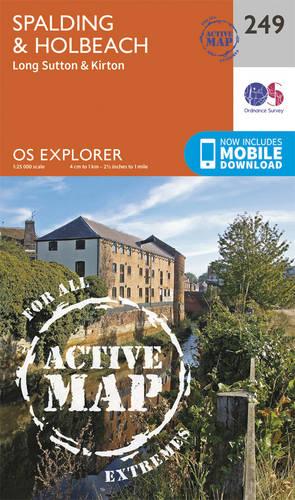 OS Explorer Map Active (249) Spalding and Holbeach (OS Explorer Active Map)