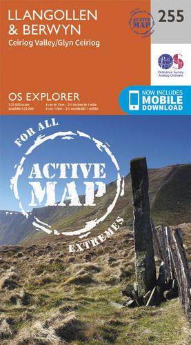 OS Explorer Map Active (255) Llangollen and Berwyn (OS Explorer Active Map)