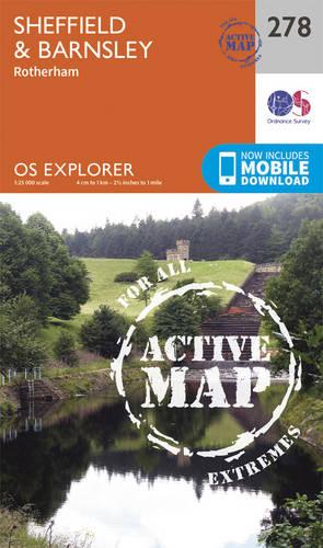 OS Explorer Map Active (278) Sheffield and Barnsley (OS Explorer Active Map)