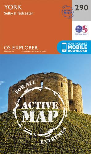 OS Explorer Map Active (290) York (OS Explorer Active Map)