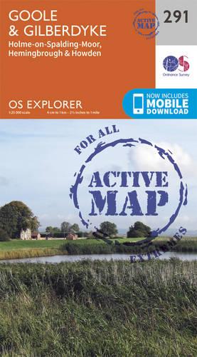 OS Explorer Map Active (291) Goole and Gilberdyke (OS Explorer Active Map)