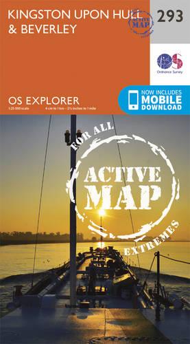 OS Explorer Map Active (293) Kingston-upon-Hull and Beverley (OS Explorer Active Map)