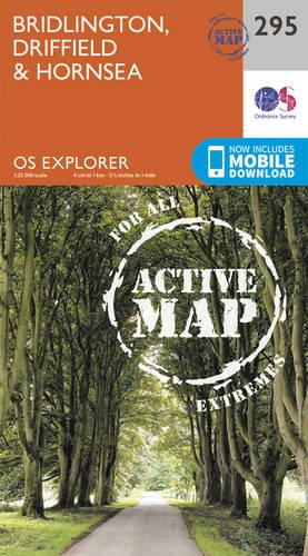 OS Explorer Map Active (295) Bridlington, Driffield & Hornsea (OS Explorer Active Map)