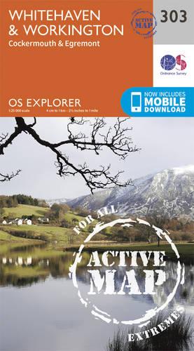 OS Explorer Map Active (303) Whitehaven and Workington (OS Explorer Active Map)