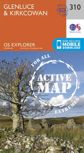 OS Explorer Map Active (310) Glenluce and Kirkcowan (OS Explorer Active Map)