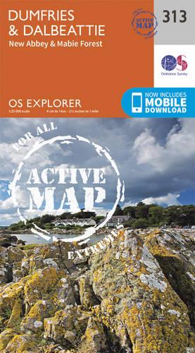 OS Explorer Map Active (313) Dumfries and Dalbeattie (OS Explorer Active Map)