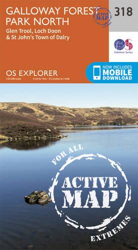 OS Explorer Map Active (318) Galloway Forest Park North (OS Explorer Active Map)