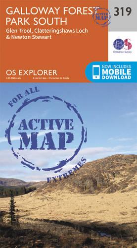 OS Explorer Map Active (319) Galloway Forest Park South (OS Explorer Active Map)