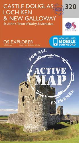OS Explorer Map Active (320) Castle Douglas, Loch Ken and New Galloway (OS Explorer Active Map)