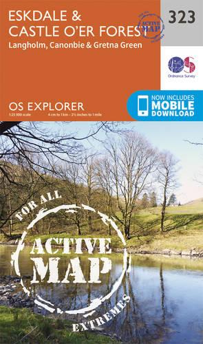 OS Explorer Map Active (323) Eskdale and Castle O'er Forest (OS Explorer Active Map)