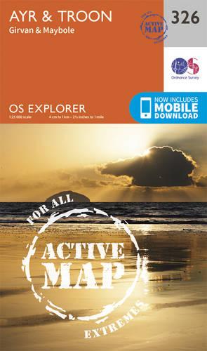 OS Explorer Map Active (326) Ayr and Troon (OS Explorer Active Map)