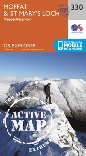OS Explorer Map Active (330) Moffat and St Mary's Loch (OS Explorer Active Map)