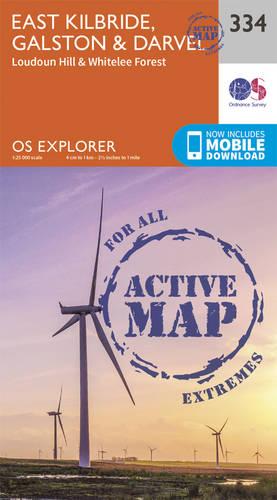 OS Explorer Map Active (334) East Kilbride, Galston and Darvel (OS Explorer Active Map)