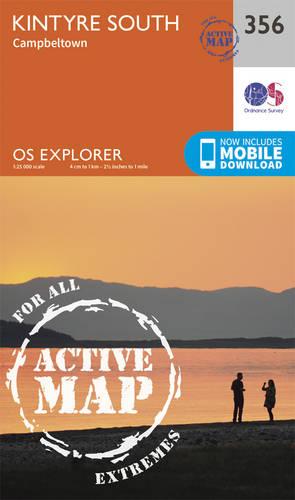 OS Explorer Map Active (356) Kintyre South (OS Explorer Active Map)