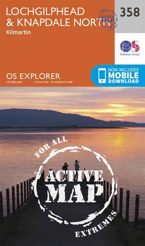 OS Explorer Map Active (358) Lochgilphead and Knapdale North (OS Explorer Active Map)
