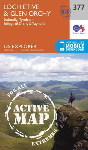 OS Explorer Map Active (377) Loch Etive and Glen Orchy (OS Explorer Active Map)