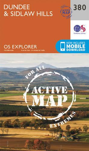 OS Explorer Map Active (380) Dundee and Sidlaw Hills (OS Explorer Active Map)