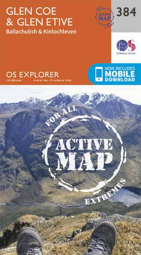 OS Explorer Map Active (384) Glen Coe (OS Explorer Active Map)
