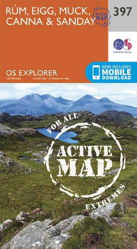 OS Explorer Map Active (397) Rum, Eigg, Muck, Canna and Sanday (OS Explorer Active Map)