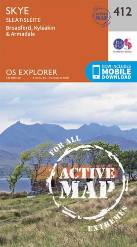 OS Explorer Map Active (412) Skye - Sleat (OS Explorer Active Map)