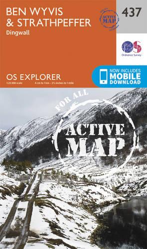 OS Explorer Map Active (437) Ben Wyvis and Strathpeffer (OS Explorer Active Map)