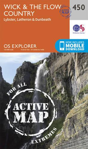 OS Explorer Map Active (450) Wick and the Flow Country (OS Explorer Active Map)