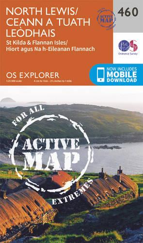 OS Explorer Map Active (460) North Lewis/Ceann a Tuath Leodhais (OS Explorer Active Map)