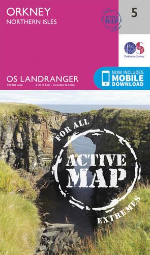 Landranger Active (5) Orkney  Northern Isles (OS Landranger Active Map)