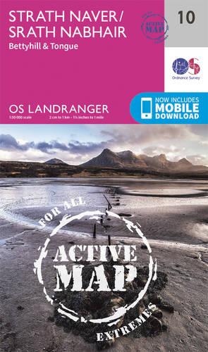 Landranger Active (10) Strathnaver, Bettyhill & Tongue (OS Landranger Active Map)