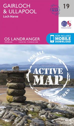 Landranger Active (19) Gairloch & Ullapool, Loch Maree (OS Landranger Active Map)