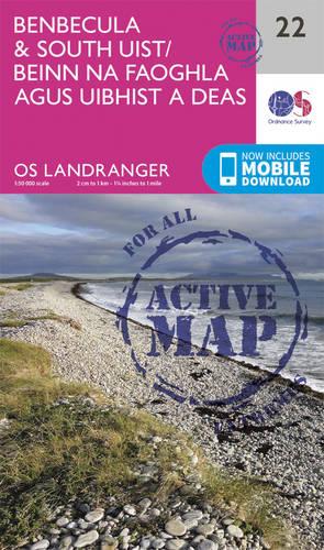 Landranger Active (22) Benbecula & South Uist (OS Landranger Active Map)