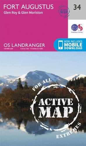 Landranger Active (34) Fort Augustus, Glen Roy & Glen Moriston (OS Landranger Active Map)