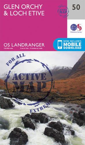 Landranger Active (50) Glen Orchy & Loch Etive (OS Landranger Active Map)