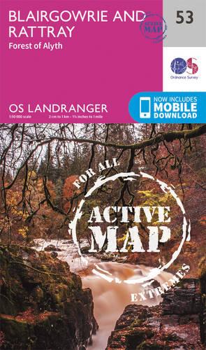 Landranger Active (53) Blairgowrie & Forest of Alyth (OS Landranger Active Map)