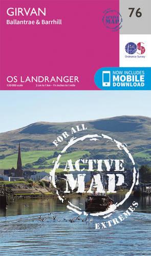 Landranger Active (76) Girvan, Ballantrae & Barrhill (OS Landranger Active Map)